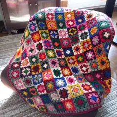 モチーフ編みブランケット マルチカバー