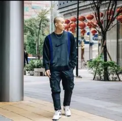 NIKE SB ニット セーター グレー ブルー センタースウォッシュ