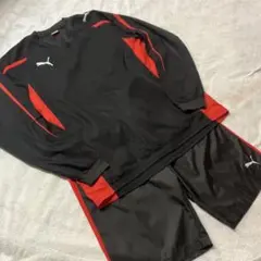 l37)プーマメンズ　ナイロンプルオーバーとナイロン半パンツ組合せ　Lサイズ