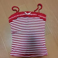 新品ボーダー キャミソール レースリボン付きのサムネイル