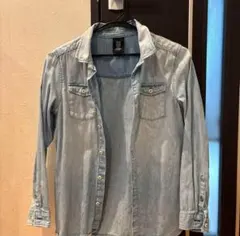 H&M デニムシャツ 140 ライトブルー