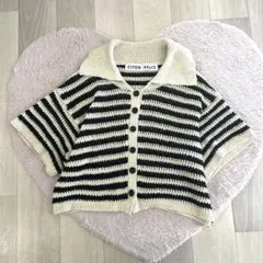 ♡CITEN♡透かし編みポロ襟ニット♡大人カジュアル♡リラクシー♡ベーシック♡のサムネイル