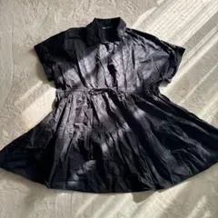 美品　Zara 黒ワンピース　チュニック　トップス　ペプラム