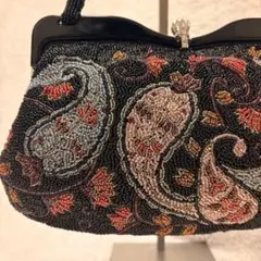 ビーズバック がま口 昭和レトロ ビーズ刺繍 ㉓ - メルカリ