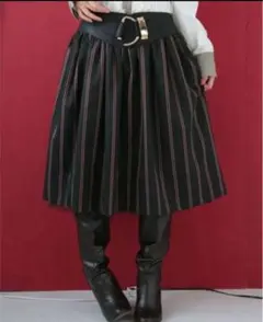 オシャレウォーカー リバーシブル ストライプ×チュールスカートのサムネイル