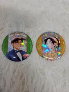 コナン展　缶バッチ　　平次　和葉