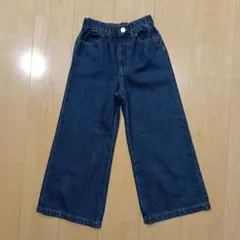【新品タグ付】ロングパンツ ワイド デニム 140
