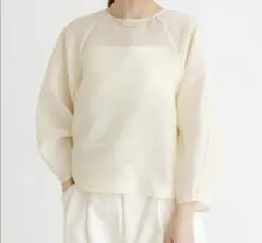 ヴェルメイユパーイエナ ダブルラッセル ダンボールカットソー 長袖 F ベージュ VERMEIL par iena（ヴェルメイユパーイエナ）の「ダブルラッセル