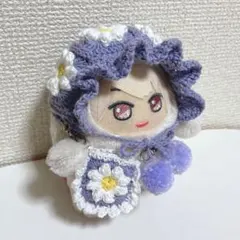 ぬい用 帽子 バッグ2点セット モンぬい ハンドメイド ボンネット パープル系