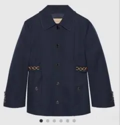 GUCCI グッチ ネイビー GGボタン チェーンディテール ジャケット 38のサムネイル