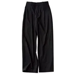 UNIQLO タックワイドパンツ ブラック M 未使用