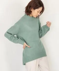 【新品】GLOBAL WORK Hug meスタンドネックニット 防寒