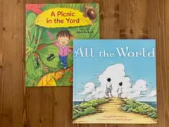 英語絵本 2冊セット（ハードカバー）A Picnic/All the World
