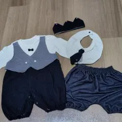 セレモニー　退院着　スタイ　王冠　4点セット