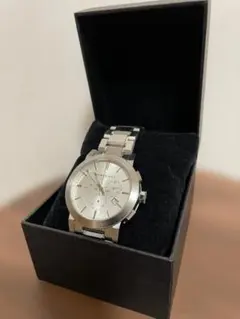 稼動品✨Burberry メンズ腕時計 クロノグラフ 純正ベルト ノバチェック 