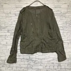 NATURAL BEAUTY BASIC オリーブグリーン ミリタリージャケット