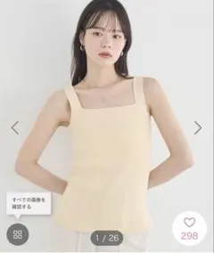 【美品】earth music&ecology リブニットタンクトップのサムネイル