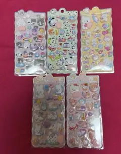 新品❤︎ おしり ぷっくり ボンボンドロップシール 5枚セット