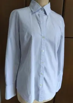 ◆DKNY 青白ストライプ 長袖シャツ◆ダナキャランニューヨーク