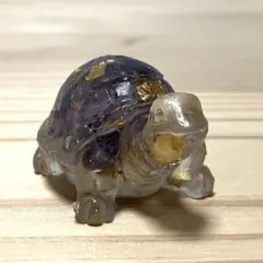 亀の置物 天然石 アメジスト （紫水晶）