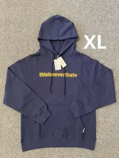 美品thisisneverthat ネイビー パーカー フード付き XL