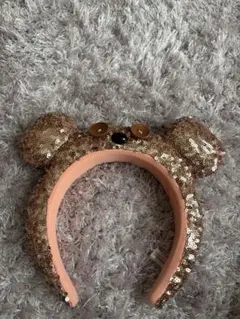 USJ クマ耳型ゴールドカチューシャ