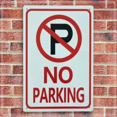 NO PARKING 新品未使用　ブリキ看板 駐車禁止　雑貨　インテリア警告