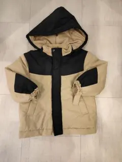 DITTOMARK キムラタン　110 フード付きダウンコート ベージュと黒