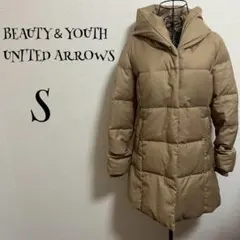 BEAUTY＆YOUTH/ブラウン /フード付きダウンジャケット