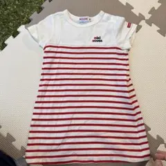 miki HOUSE 半袖ストライプワンピース