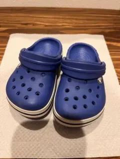 【美品】クロックス キッズ C4相当 13cm ブルー 軽量 洗浄済み