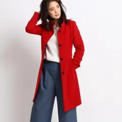 INDIVI(インディヴィ) カシミヤビーバースタンドカラーコート