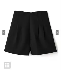 GRL at1647 ハイウエストタックショートパンツ　ブラック　S