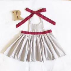 お食事ドレスエプロン☆スタイ ベージュ