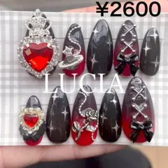 オーダーネイルチップNo44地雷系量産型サブカルフレンチガーリー推し活ライブ