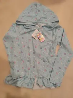 新品未使用 マザウェイズ ラッシュガード 130cm 女の子 水色 貝殻