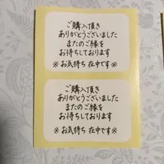 手書きサンキューメッセージシール 20枚　【S-201】