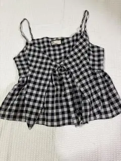 チェック柄ビスチェ