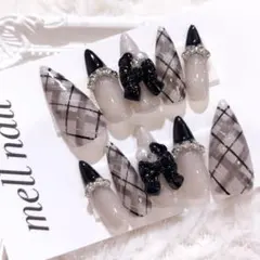 3959 ネイルチップ 量産型 ワンホン フレンチガーリー 韓国 地雷