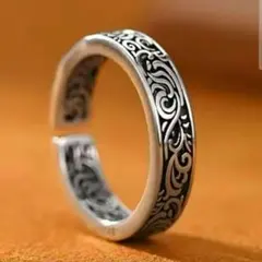 ★シルバーリング❗ ヴィンテージな彫刻★フリーサイズ❗メキシカン❗新品