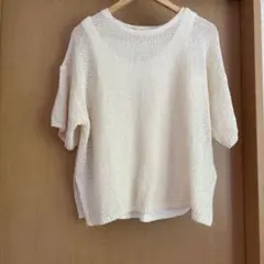 LAPSIM 5ゲージメッシュプルオーバー・リブタンクアイボリー