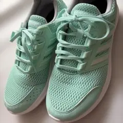 25cm adidas スニーカー ライトグリーン