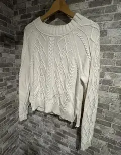 GAP ケーブルニットセーター M ホワイト