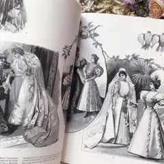 ヴィクトリアン洋書 アンティークドレス 貴婦人♡ファッションプレート カタログ