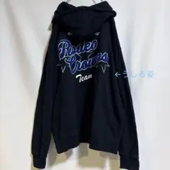 ◆RODEO CROWNS◆ ロゴ付き　スウェットパーカー　ブラック　美品