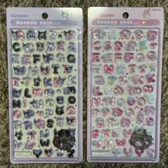 【正規品 新作】ボンボンドロップシール サンリオ 文字 2種　クロミ マイメロ
