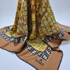 FENDI 大判スカーフ シルク100% ITALY