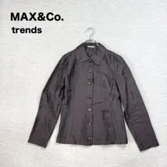 2 MAX&Co. イタリア製 リネン 長袖シャツ 38 ブラウン ヴィンテージのサムネイル