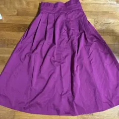 パープル フレアロングスカート