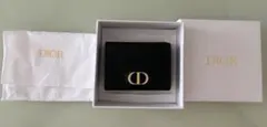 Dior 三つ折り財布 ブラック ゴールド金具のサムネイル